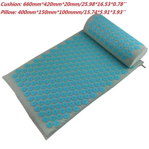 Massager Cushion Massage Yoga Mat Acupressure Relieve Stress Back Body Pain Spike Mat Acupuncture Yoga Mat for women with Pillow