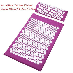 Massager Cushion Massage Yoga Mat Acupressure Relieve Stress Back Body Pain Spike Mat Acupuncture Yoga Mat for women with Pillow