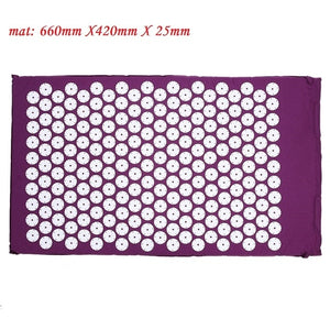 Massager Cushion Massage Yoga Mat Acupressure Relieve Stress Back Body Pain Spike Mat Acupuncture Yoga Mat for women with Pillow