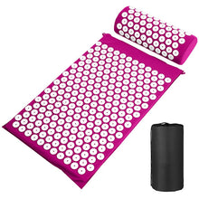 Load image into Gallery viewer, Yoga Massage Mat Acupressure Mat for Back Neck Pain Relief Sensi Acupuncture Mat Pillow Set Kuznetsov applicator Eco Pranamat
