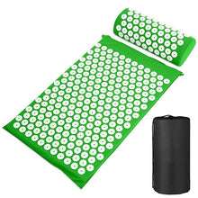 Load image into Gallery viewer, Yoga Massage Mat Acupressure Mat for Back Neck Pain Relief Sensi Acupuncture Mat Pillow Set Kuznetsov applicator Eco Pranamat
